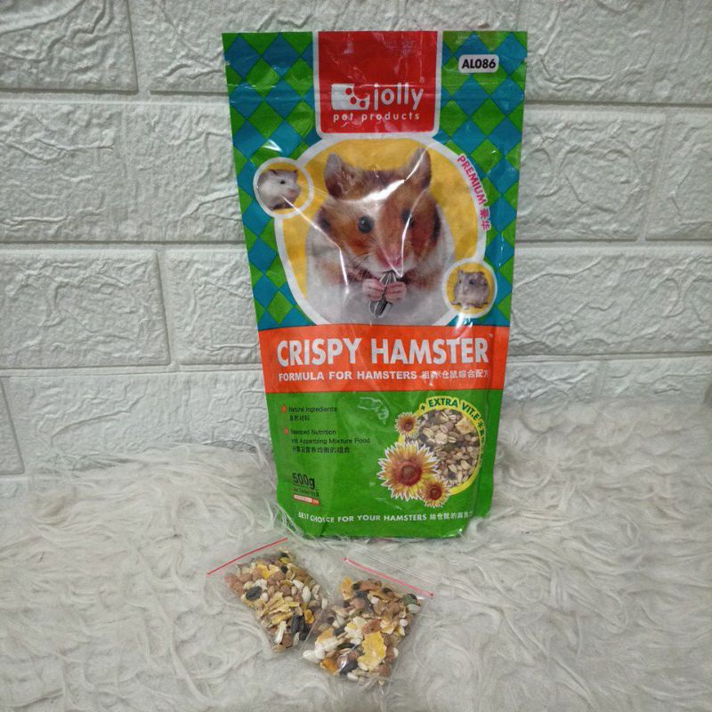 Jolly Crispy Hamster Food 10gram/ Makanan Hamster Sehat MINI Pack Murah Ekonomis Pakan