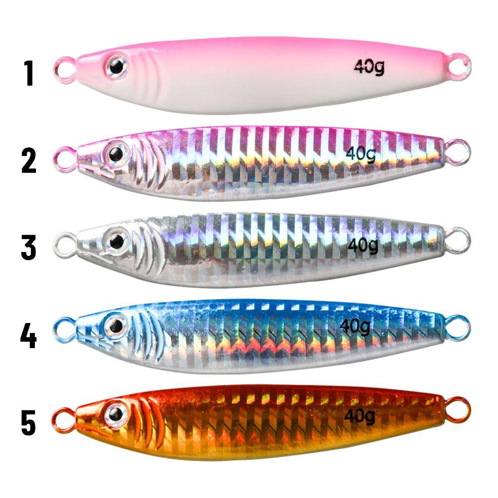 Preva Metal Fishing Lure belly glow Bass Hook Ikan Kecil 40g 85mm Memimpin Casting