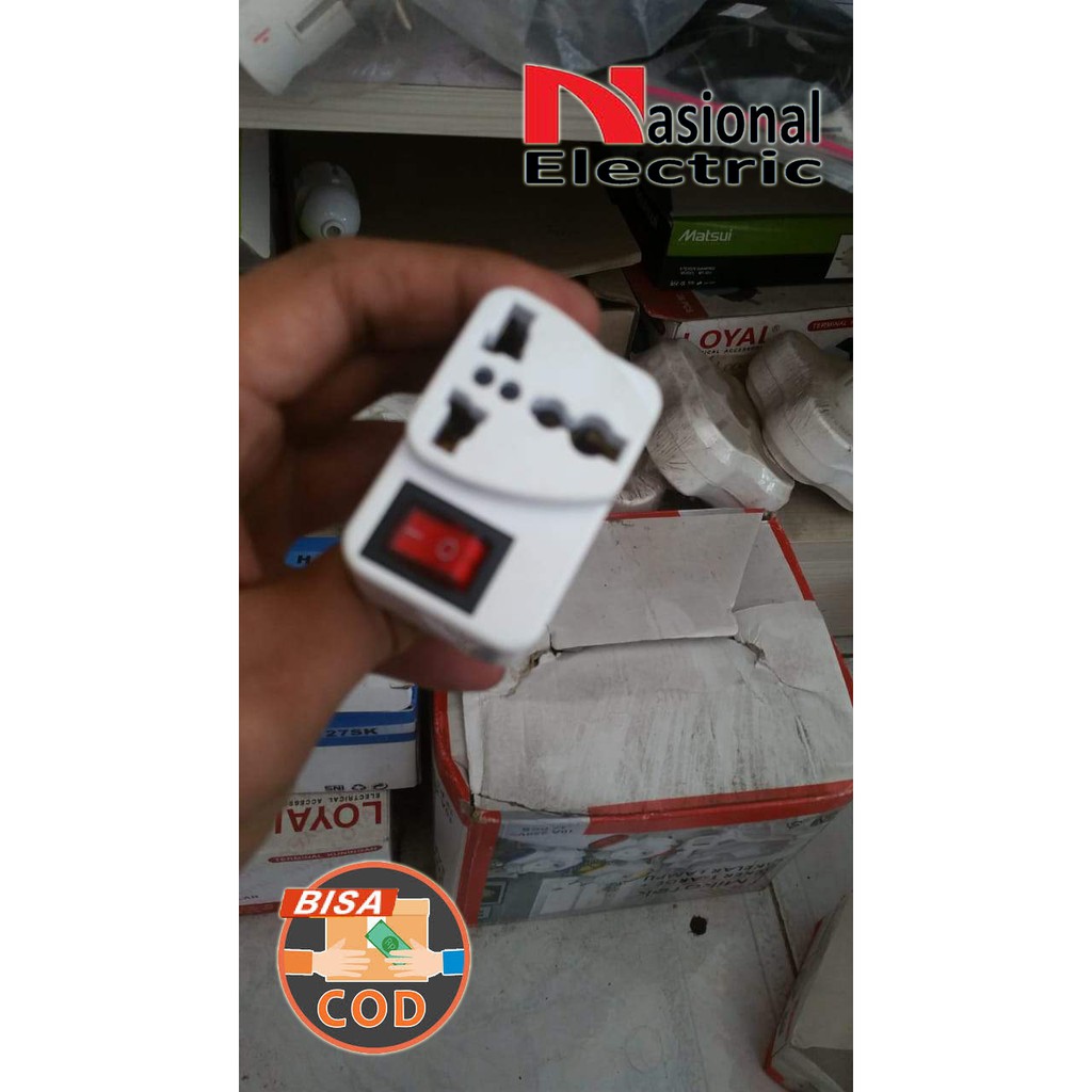 Steker Colokan Kaki 3ke 2 On Off OVER STEKER UNIVERSAL STOP KONTAK OVER STEKER SAKLAR COLOKAN ON OFF