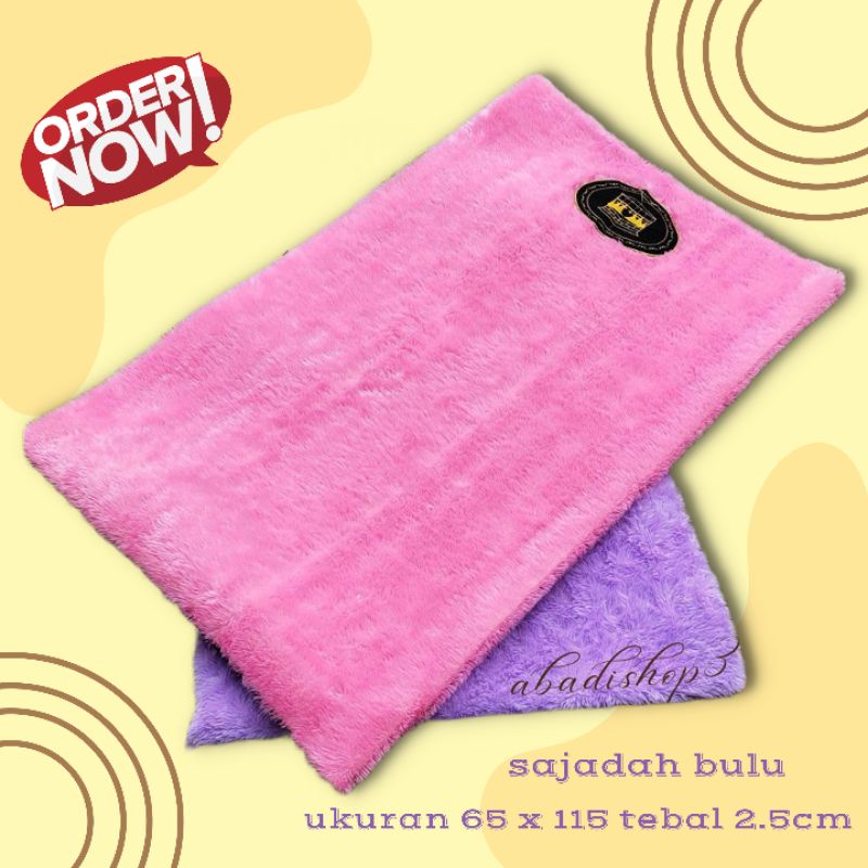 Sajadah Traveling Sajadah bulu rasfur ukuran 65x115 tebal 25cm [ALAS POLOS] lamaran aesthetic tebal 