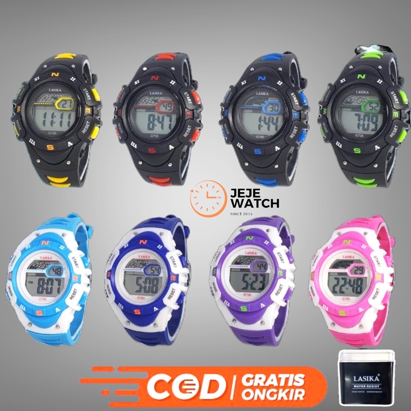 [COD] Jam Tangan Sport Digital Anak Remaja Lasika 790 Kecil Water Resist Anti Air