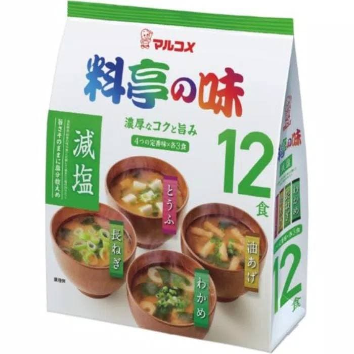

Da202X6 Marukome Ryotei No Aji Miso Shiru Genen Less Salt Instant Miso Soup Xa20X1
