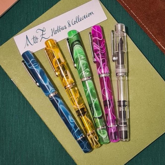 

(BISA COD) Available Narwhal Original Fountain Pen #6 Nib Piston Filler Clear KOMPLIT Kode 1320