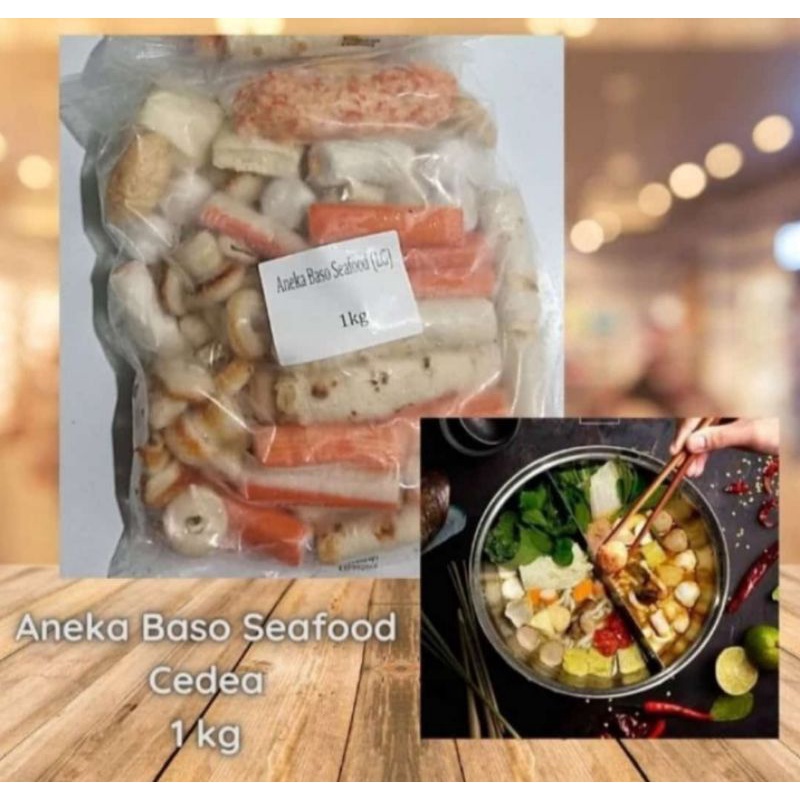 

Aneka Mix Seafood Cedea 1Kg / Bakso Seafood / Tomyam Seafood / Kemasan Vacum