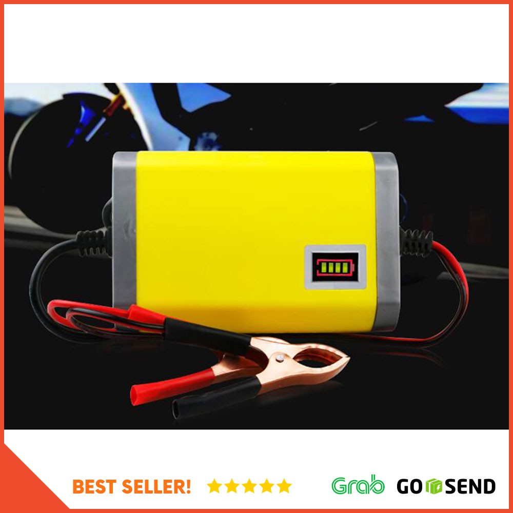 Charger Aki Motor 12V 2A - SMT12V2P - Yellow