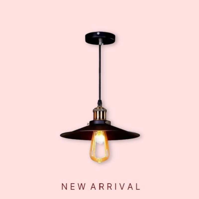 Kap lampu gantung Hitam, cocok utk cafe/ restoran Minimalis