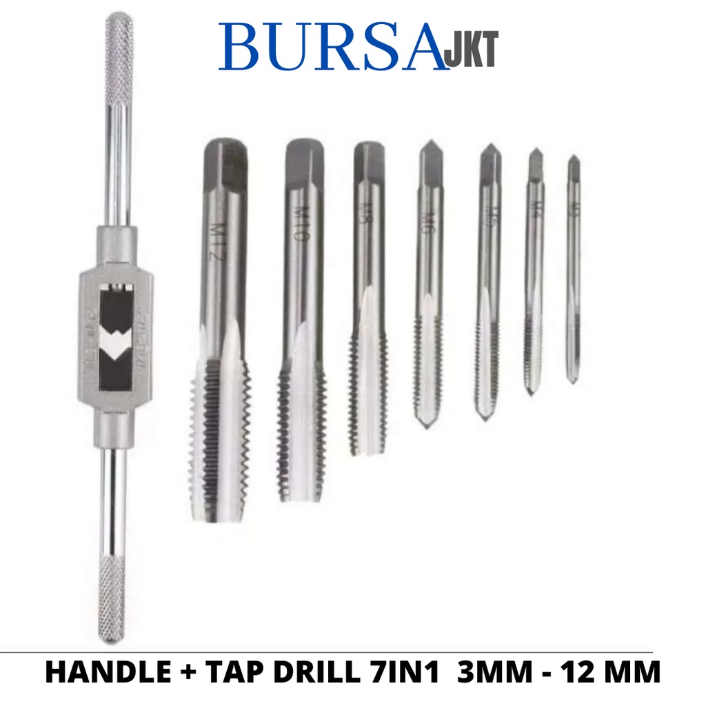 HAND TAP TAB DIE SNEI PEMBUAT PERBAIKAN ULIR MUR BAUT DRAT SLEK M5 - M12 MATA BOR