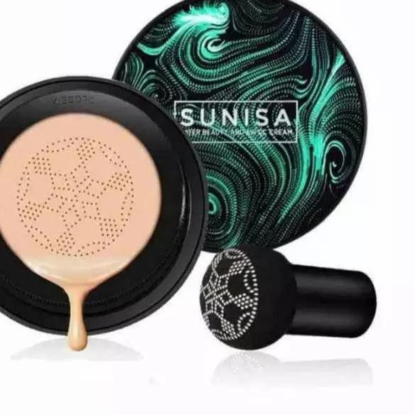 ☼ [ORI] SUNISA MUSHROOM HEAD AIR CUSHION CC/BB Cream ORIGINAL 100% + Kuas Kabuki ☆