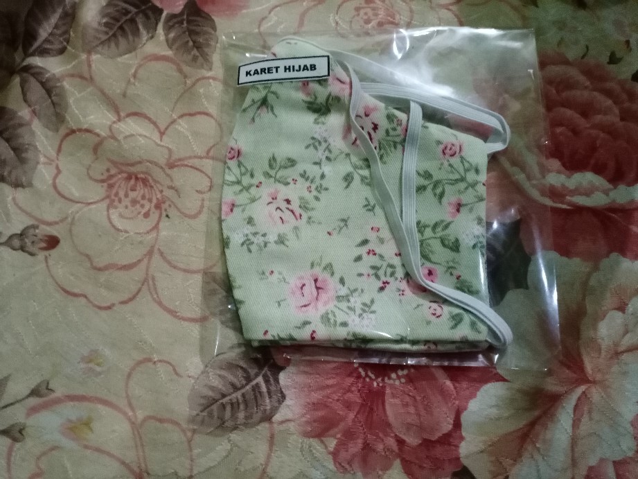 Masker Kain Limited Edition_masker Motif Unik Floral_masker Ibu Dan Anak_masker Hijab Dan Non Hijab