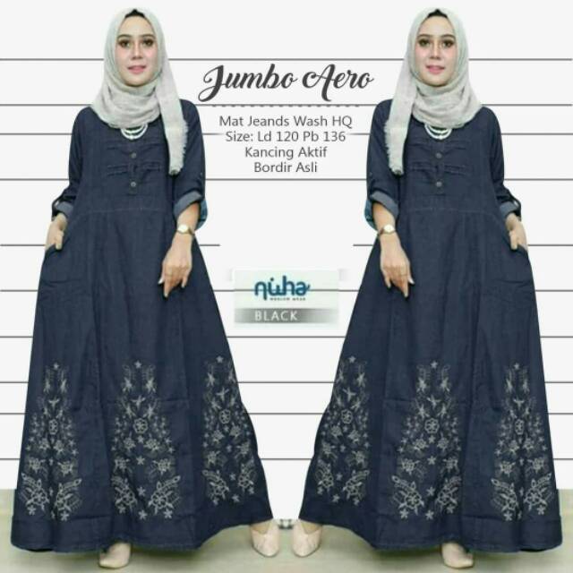SL Jumbo Aero/Gamis Jeans wash jumbo