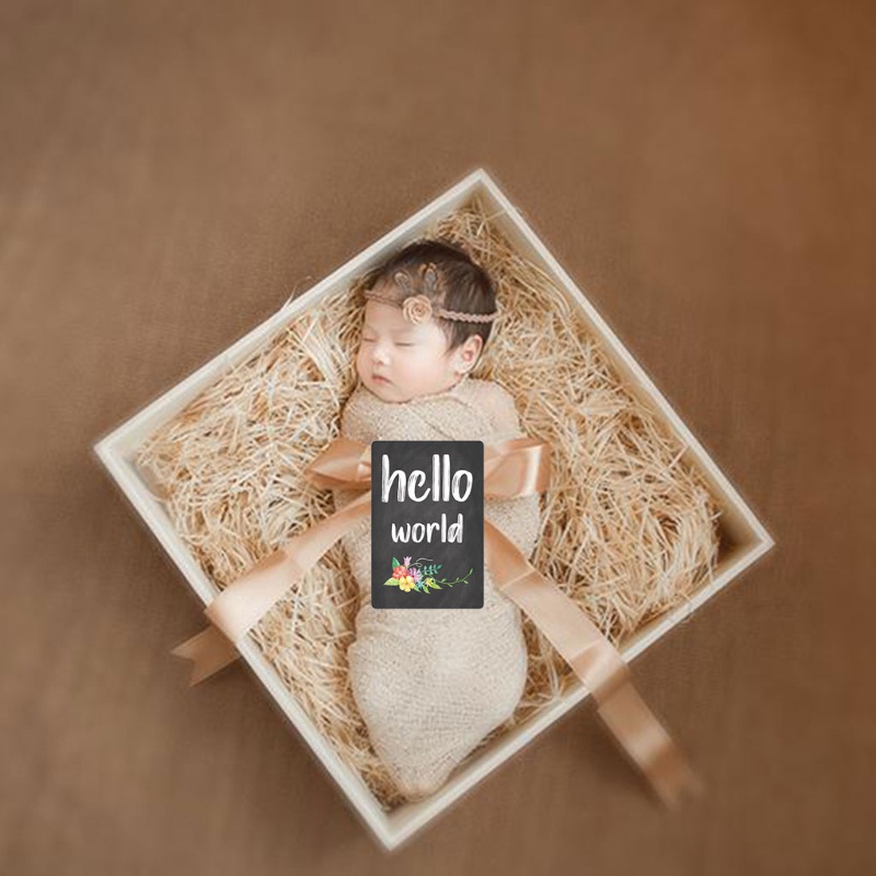 Mary 24 Lembar Kartu Motif Bunga Untuk Properti Foto Bayi Newborn