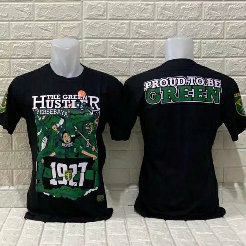 KAOS BONEK PERSEBAYA HITAM GREEN FORCE 1927