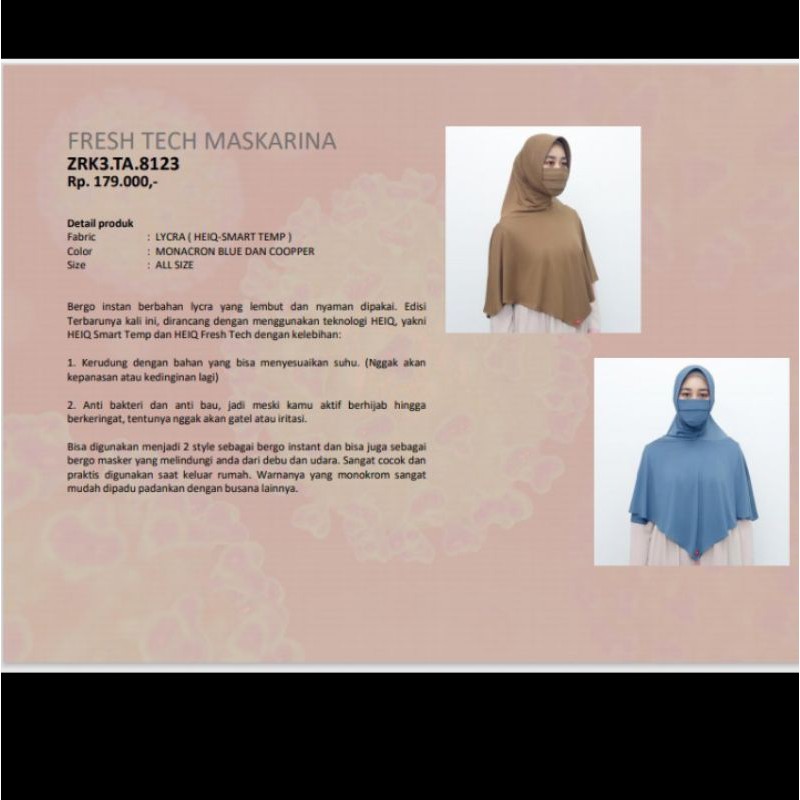 Bergo fresh tech Maskarina by zoya