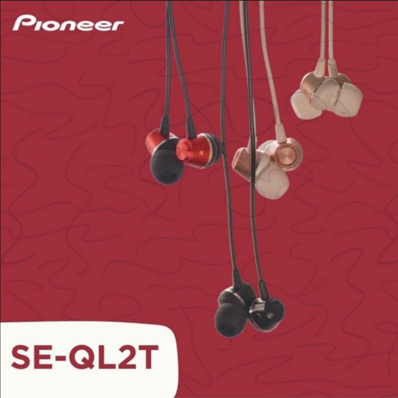Pioneer SE QL2T Earphone Extra Bass With Mic Microphone SE-QL2T