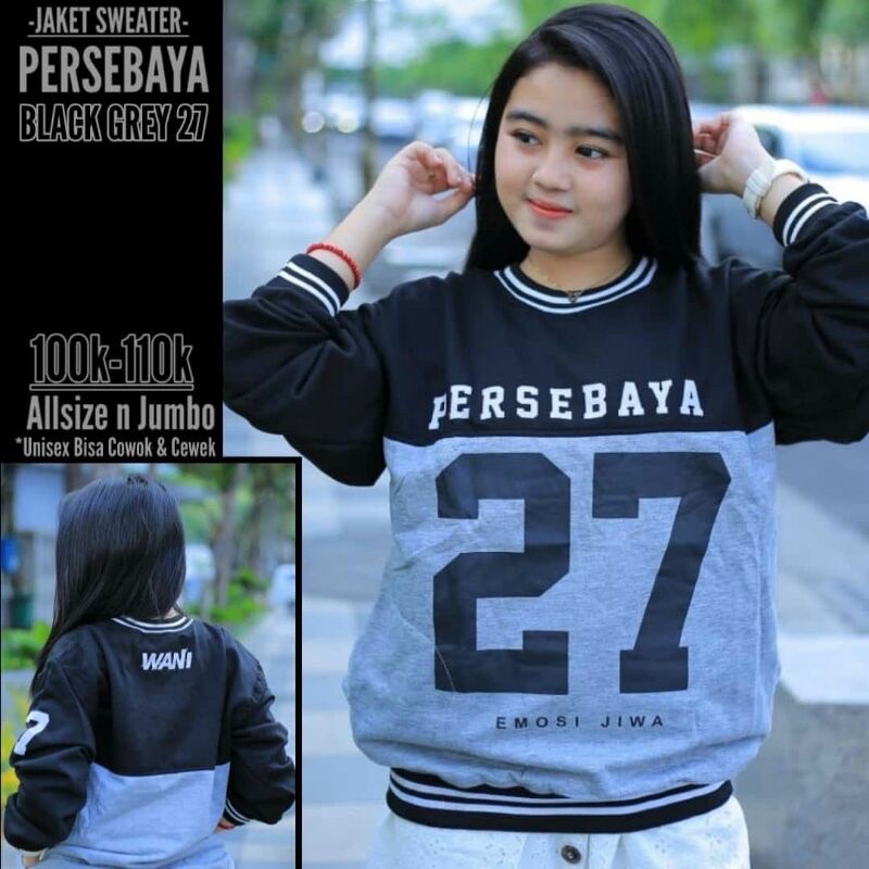 CREWNECK SWEATER PERSEBAYA BONEK 1927 WANI free masker