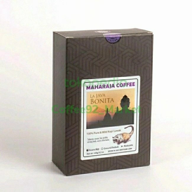 

MAHARAJA Coffee Luwak Robusta La Java Bonita 4,5oz/120g Box Bubuk/Biji