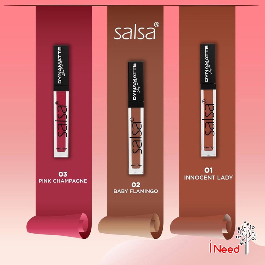 (INEED) SALSA Dynamatte Lip Cream - Matte Lip cream | Longlasting Transfer-proof Matte Cream