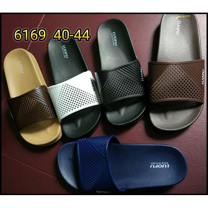 DISKON E6169K4F SANDAL PRIA LUOFU KARET IMPORT SENDAL COWOK