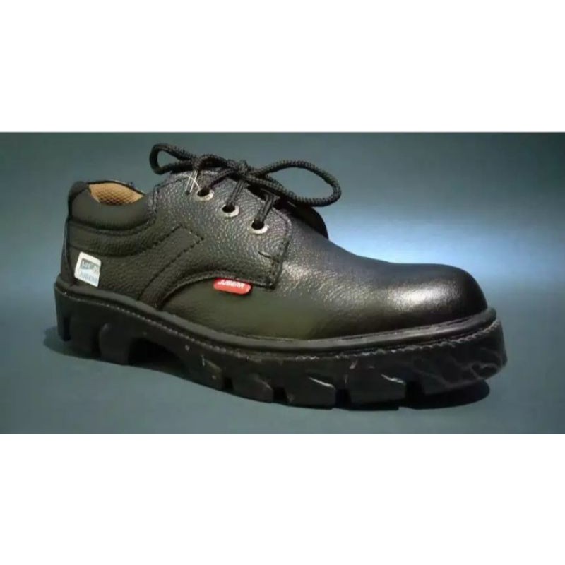 Sepatu Safety Pria ORIGINAL JUGER Ujung Besi Outdoor Tracking Touring Haiking Kulit Sapi Asli 100%