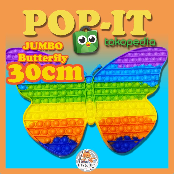 TERLARIS POP IT Jumbo Kupu Kupu Mainan Anak Butterfly Premium Quality