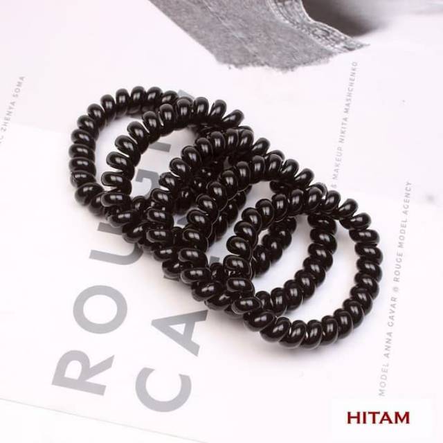 Kuncir rambut spiral ikat rambut kabel kuncir gelang spiral elastis