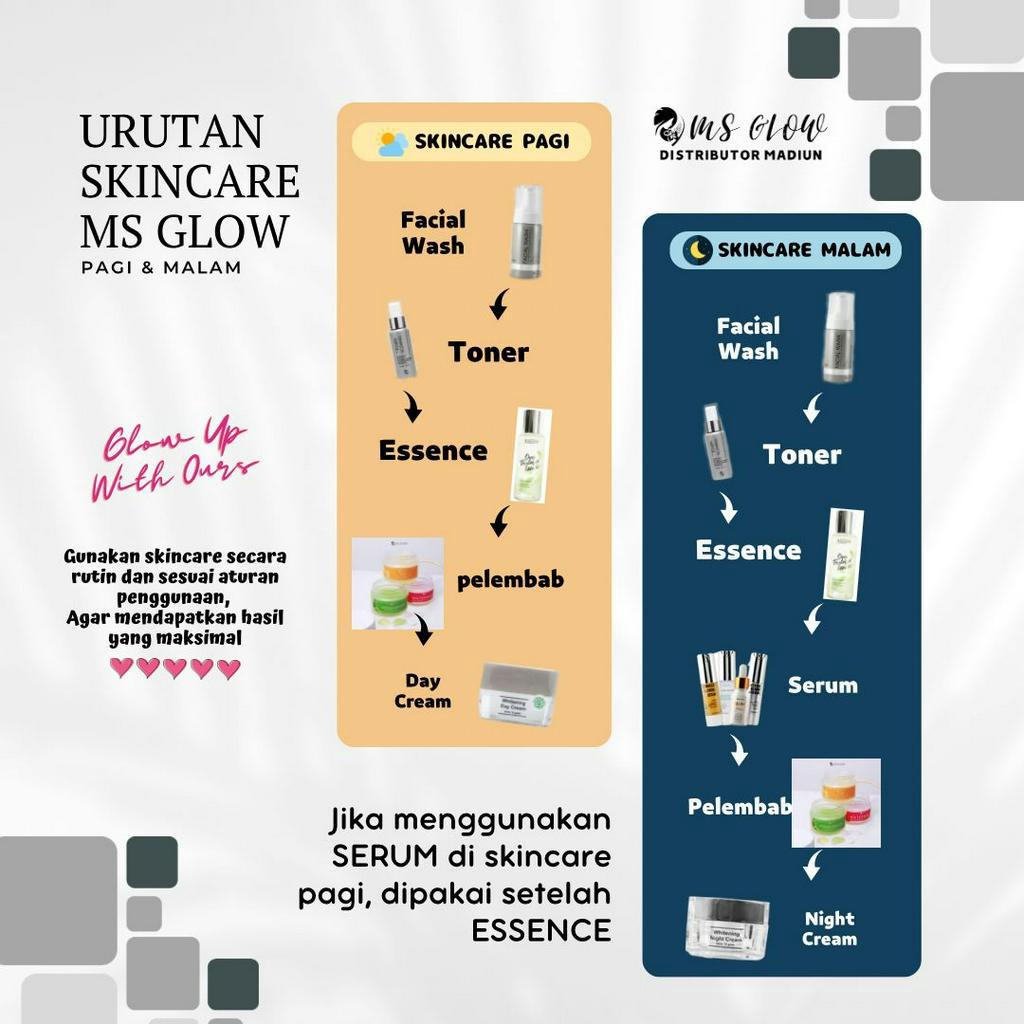 Paket Wajah Lengkap Brightening Ms Glow Luminous Series Original