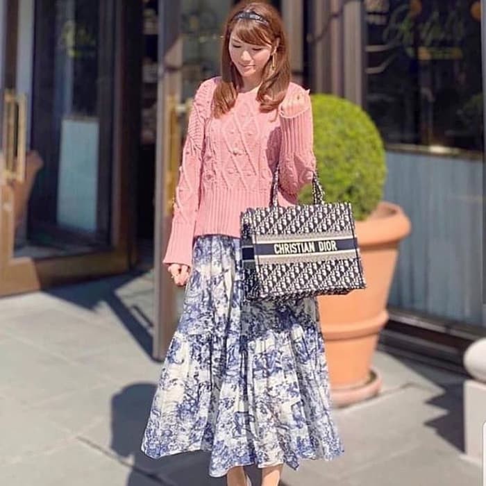 rok dior dior skirt midi skirt pattern skirt blue skirt