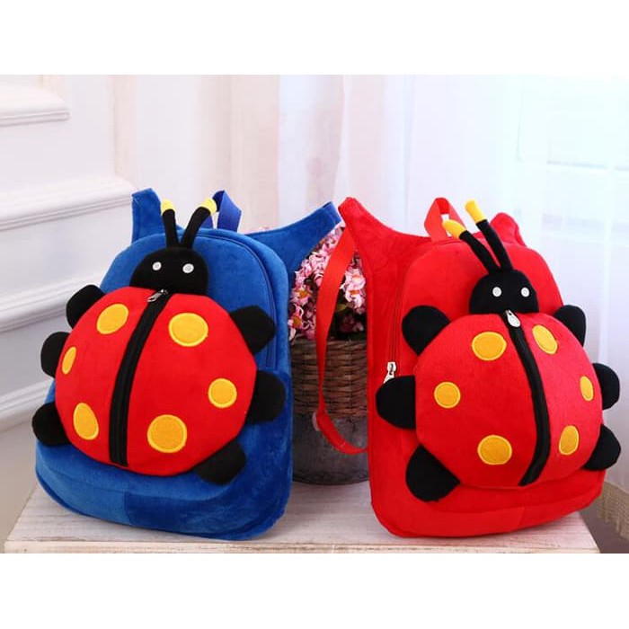 Ladybug Backpack For Kids / School Bag / Tas Ransel Anak Berbulu