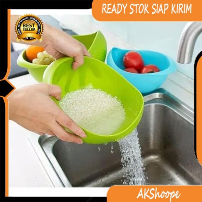 Wadah Cuci Beras Sayur Buah Multifunction Bowl