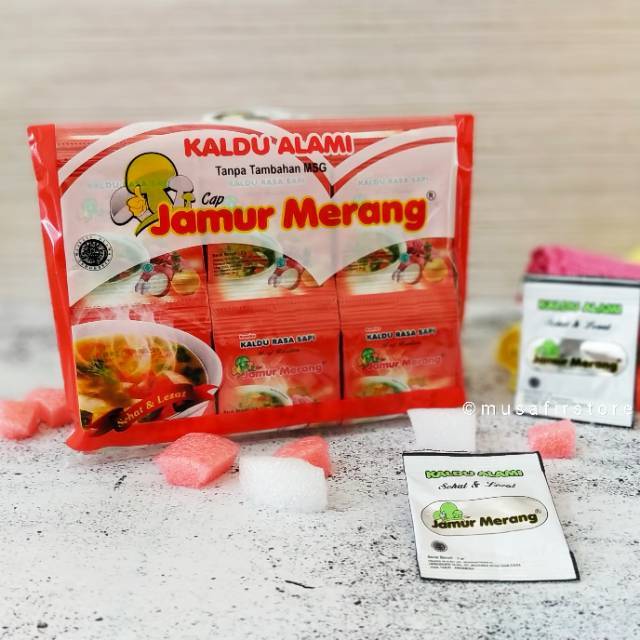 

Kaldu alami jamur merang kemasan SACHET rasa SAPI
