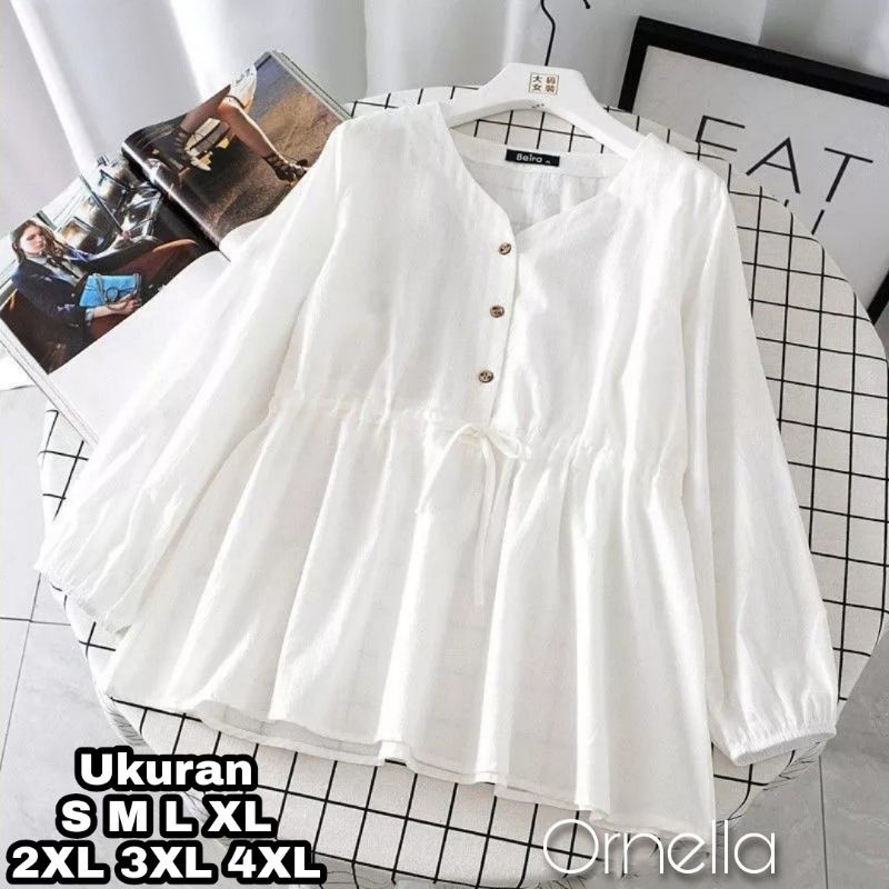 ORNELLA BLOUSE – BAJU ATASAN WANITA BUSUI - BLOUSE OVERSIZE KOREA TERBARU 2022 – PAKAIAN WANITA BLOUSE JUMBO – BAJU BLOUSE WANITA KOREA BIG SIZE – BLUS WANITA -  BLOUSE
