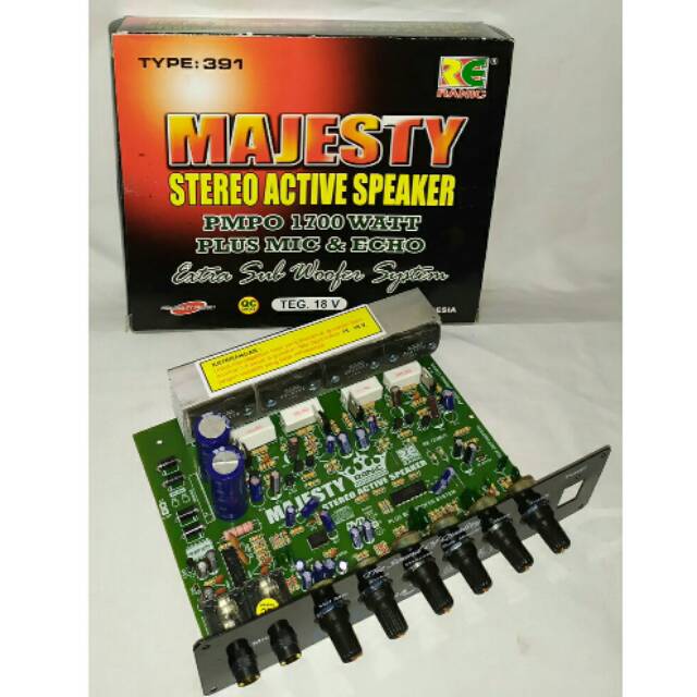 MAJESTY Kit Power Aktif Speaker Stereo plus mic & echo