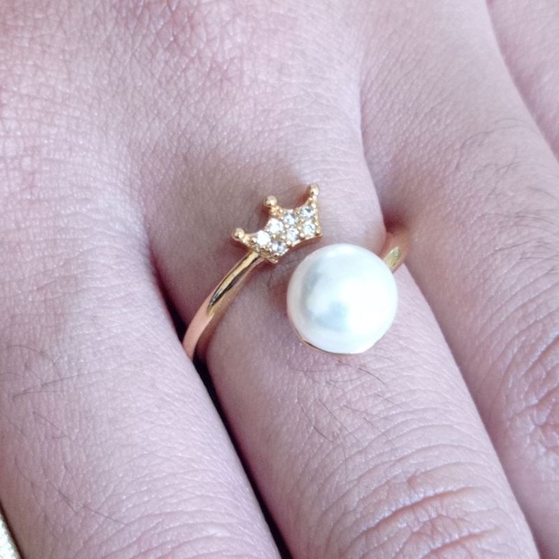 Cincin mutiara lombok model mahkota.
