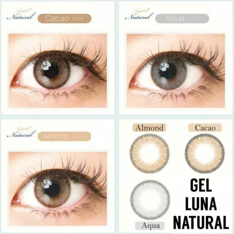 Softlens GEL LUNA NATURAL 14.5 MM Softlen TOPGEL LUNA Nature 14.5MM Soflen Warna Soflens Softlense