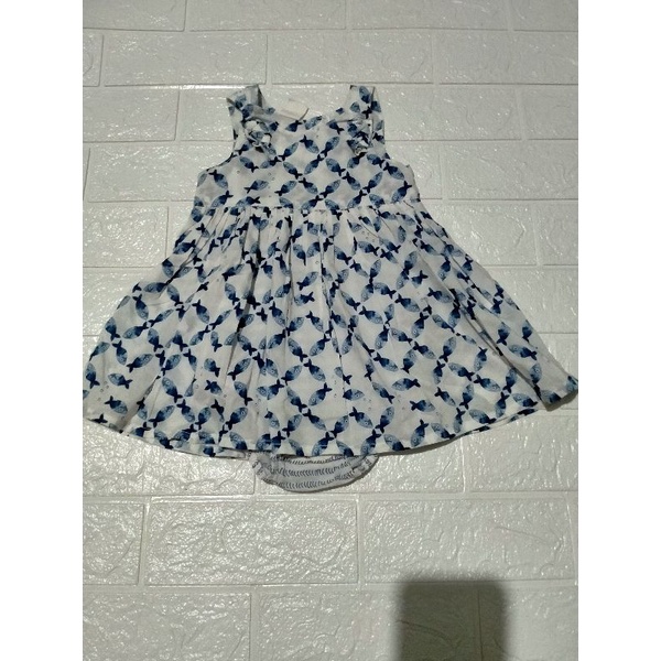 Preloved Like New Dress Jumper H&M Baby Fish Preloved Cotton Dress HnM Baby Preloved Dress Anak H&M 