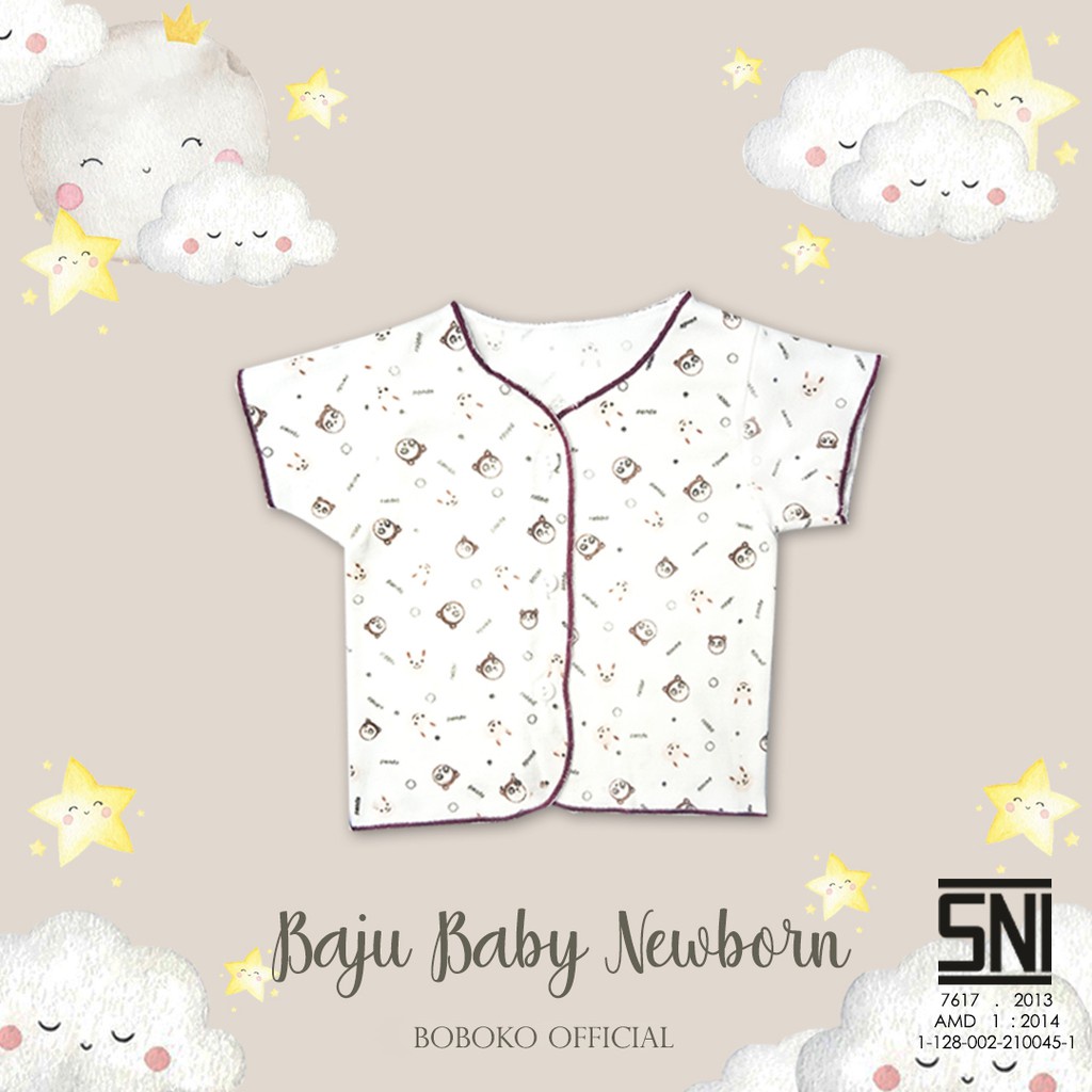 BOBOKO SETELAN Baju Bayi DK lengan pendek Newborn Unisex Boboko 0-6 bulan