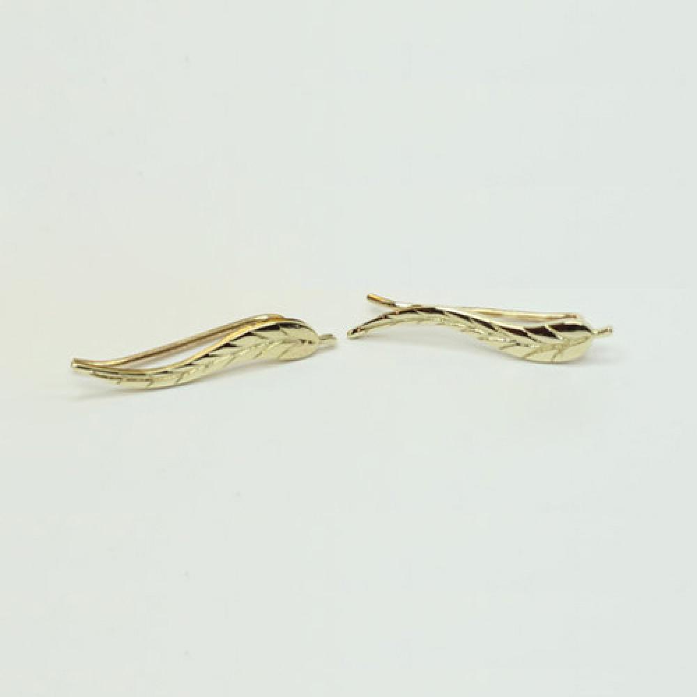 R-bunga Anting New Lilit Silver/Gold Daun