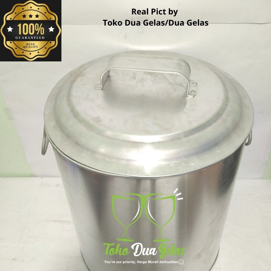 Dandang Panci Bubur Ayam Soto Alumunium 45 cm / Dandang Bubur Ayam Soto Alumunium Polos 45 cm