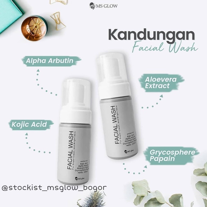 Facial Wash Ms Glow/Sabun Wajah Ms Glow Super Original