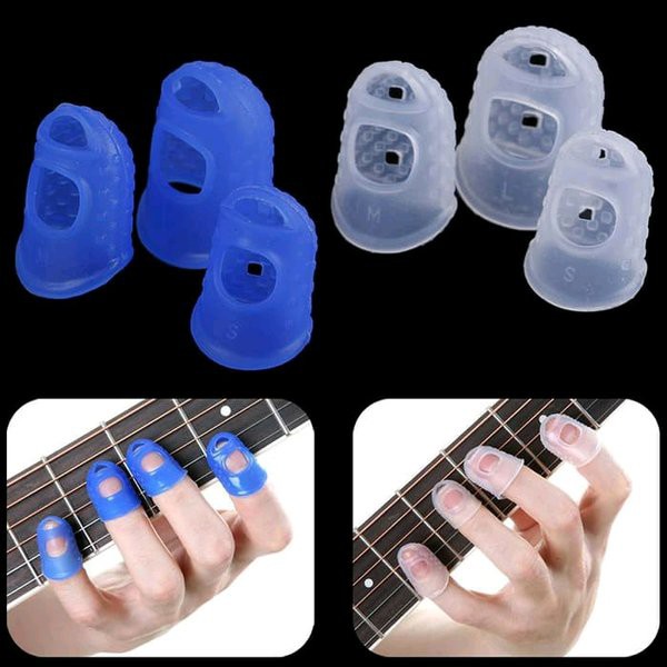 Silikon Pelindung Jari Bermain Gitar Finger Pick Silicone 4pcs