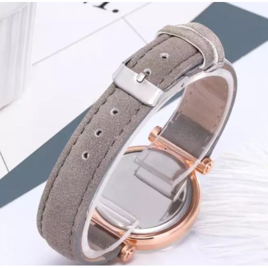 Jam Tangan Kulit Fashion Starry KULIT + CHOKER Women's Watches Watch Faux Leather Korea Style