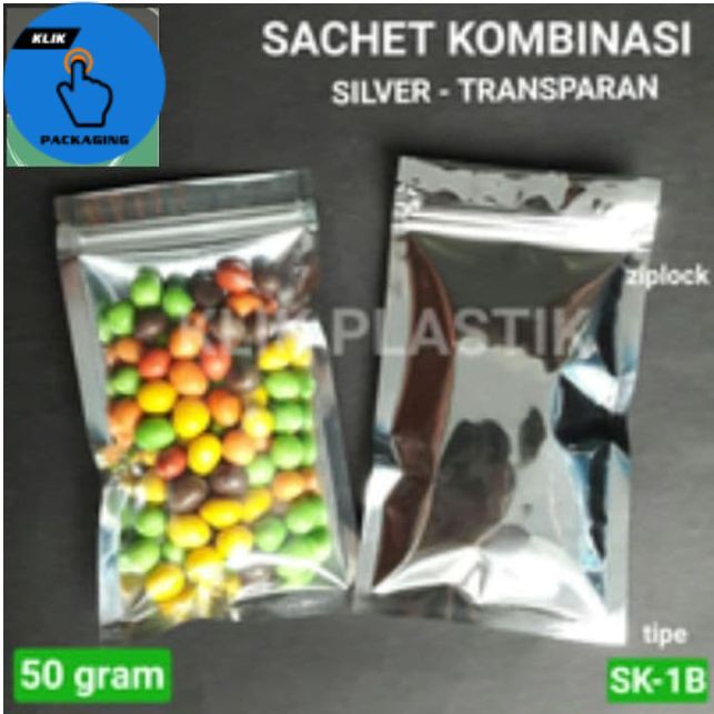  SACHET  SILVER KOMBINASI 50GR KEMASAN KOPI  COFFEE BAG 