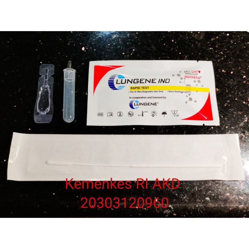 Alat Rapid Test Covid Mandiri Swab Antigen Clungene Lungene