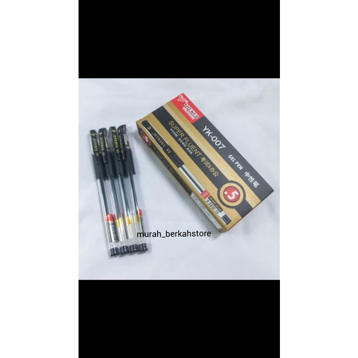 

PULPEN/PENA GEL YOEKER 007A /BOLPOIN/tinta hitam/PENA GEL MURAH