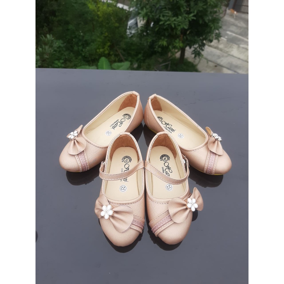 VINANDOZ SBA01-2630 Sepatu Balet, Flatshoes Anak Perempuan Umur 4 5 6 tahun - Motif Pita