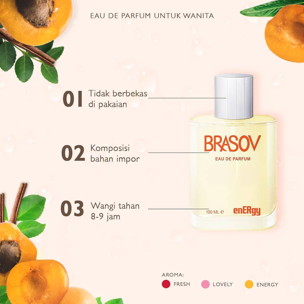 BRASOV (BPOM) Eau De Parfum 100ml Original Halal EDP brasov besar minyak wangi tubuh (VH)