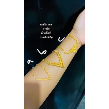Kalung replika Emas 24 karat,awet dan tidak berkarat bisa COD