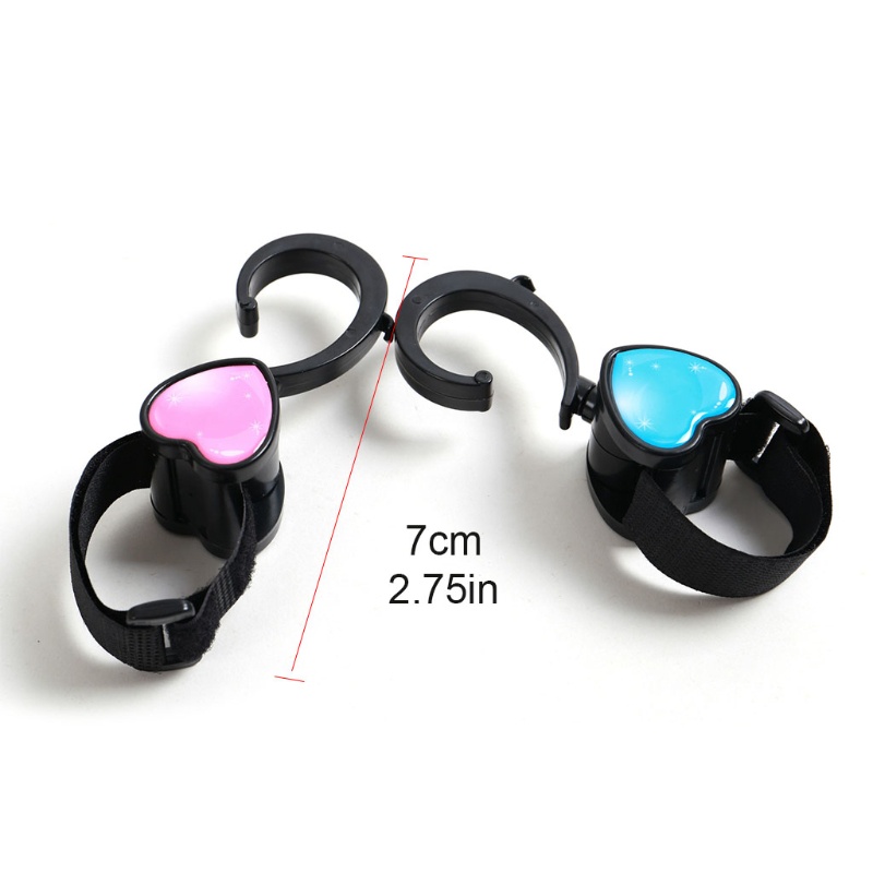 Mary 1 Pasang Kait Gantungan Tas Anti Slip Adjustable Rotasi 360 Derajat Untuk Stroller Bayi