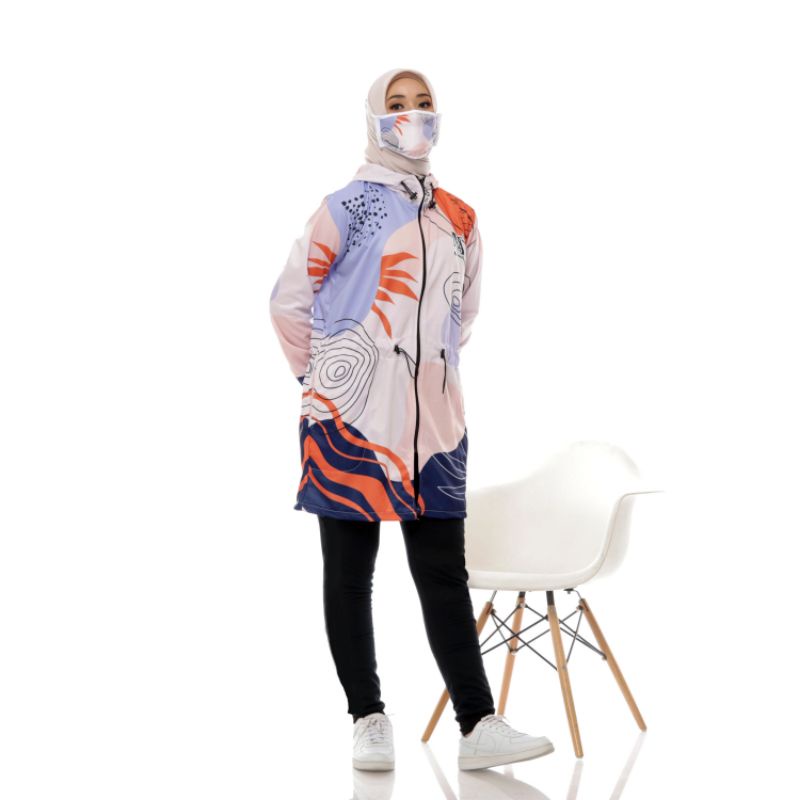 Jaket Printing Wanita - Jaket Olahraga Sepeda Gowes Wanita (Bukan Parasut)-1