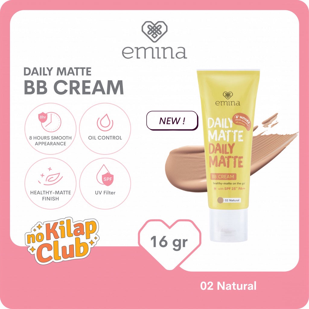 (BISA COD) EMINA Daily Matte BB Cream 16gr